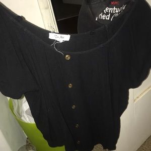 off the shoulder flowy top